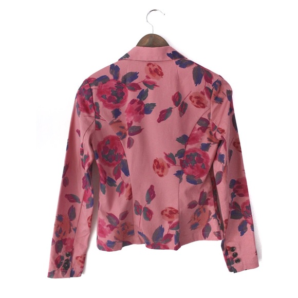 CAbi Pink Rose Garden Floral Buttoned Jacket Blazer Preowned XS - Picture 11 of 15